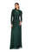 Green Rhinestone Mesh Cut Out Maxi Elbise #5