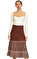 Derhy Kahverengi Desenli Etek #7