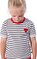 Kısa Kollu Çizgili Pamuklu Çocuk Tişört #4