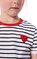 Kısa Kollu Çizgili Pamuklu Çocuk Tişört #5
