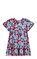 Çiçek Baskılı Kısa Kollu Pamuklu Çocuk Elbise #2