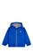 Kapüşonlu Rüzgar Geçirmez Mavi Mont #1