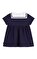 Denizci Yakalı Düz Kısa Kollu Pamuklu Bebek Elbise #2