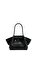 Siyah Hana Medium Vegan Deri Omuz Çantası #4