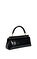 Siyah Danna Üstten Tutmalı Vegan Deri El Çantası #3