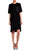 DKNY Belden Büzgülü Siyah Elbise
