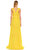 Philipp Plein Dantel Detaylı Uzun Sarı Elbise