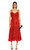 Alexander McQueen Tüylü Midi Kırmızı Elbise