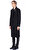 St. Nian Düz Desen Siyah Palto