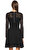 Milly File Detaylı Mini Siyah Elbise