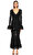 Alexis Örme Desen Uzun Siyah Elbise