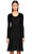 Blumarine Çizgili Siyah-Lacivert Elbise