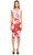 Ted Baker Çiçek Desenli Pembe-Kırmızı Elbise