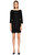 Zapa Kayık Yaka Siyah Mini Elbise
