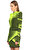 Balmain Çizgili Neon Mini Elbise