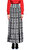 DKNY Kareli Siyah-Beyaz Uzun Etek
