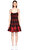 DKNY Kareli Kırmızı Mini Elbise