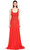 Elie Saab Boncuk İşlemeli Kırmızı Gece Elbisesi