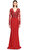 Zuhair Murad İşleme Detaylı Kırmızı Uzun Gece Elbisesi