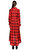 SH Kareli Kırmızı Midi Elbise