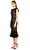 Alexis Dantel Detaylı Siyah-Bej Midi Elbise