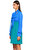 Exquise Mavi-Yeşil Mini Elbise