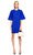 Alexander McQueen Kabartma Desen Saks Mavisi Mini Elbise
