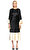 Alexander McQueen Yarasa Kol Siyah-Krem Midi Elbise