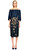 Ted Baker Çiçek Desenli Kayık Yaka Lacivert Elbise