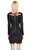 Ted Baker Transparan Detaylı Mini Siyah Elbise