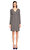 Alberta Ferretti V Yaka Gri Mini Elbise
