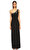BCBG MAX AZRIA Pul Payet İşlemeli Siyah Uzun Elbise