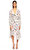 BCBG MAX AZRIA Çiçek Desenli Beyaz Midi Elbise