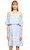 Rene Derhy Dantel İşlemeli Mavi-Beyaz Elbise