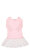 Polo Ralph Lauren Çizgili Tül Detaylı Pembe-Beyaz Kız Çocuk Elbise