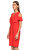 Elie Tahari Fırfır Detaylı Kırmızı Elbise