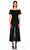 Alexander McQueen Uzun Kayık Yaka Midi Siyah Elbise