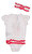 Miss Blumarine Kız Bebek Baskı Desen Çıtçıtlı Beyaz-Pembe Set