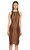 Donna Karan Transparan Kahverengi Elbise