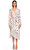 BCBG MAX AZRIA Çiçek Desenli Beyaz Midi Elbise