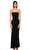 Donna Karan Straplez Uzun Siyah Elbise