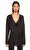 Donna Karan Kruvaze Siyah Bluz