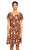 Juicy Couture Desenli Mini Kahverengi Elbise
