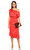 Nisse Düşük Omuzlu Midi Kırmızı Elbise
