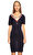 Just Cavalli Yakası İp Detaylı Kısa Kollu Lacivert Elbise