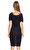 Just Cavalli Yakası İp Detaylı Kısa Kollu Lacivert Elbise