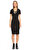 Just Cavalli Yakası İp Detaylı Kısa Kollu Siyah Elbise
