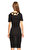 Just Cavalli Yakası İp Detaylı Kısa Kollu Siyah Elbise