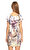 Just Cavalli Fırfır Detaylı Çiçek Desen Ekru Elbise