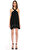 Thomas Wylde Çapraz Yakalı Mini Siyah Elbise